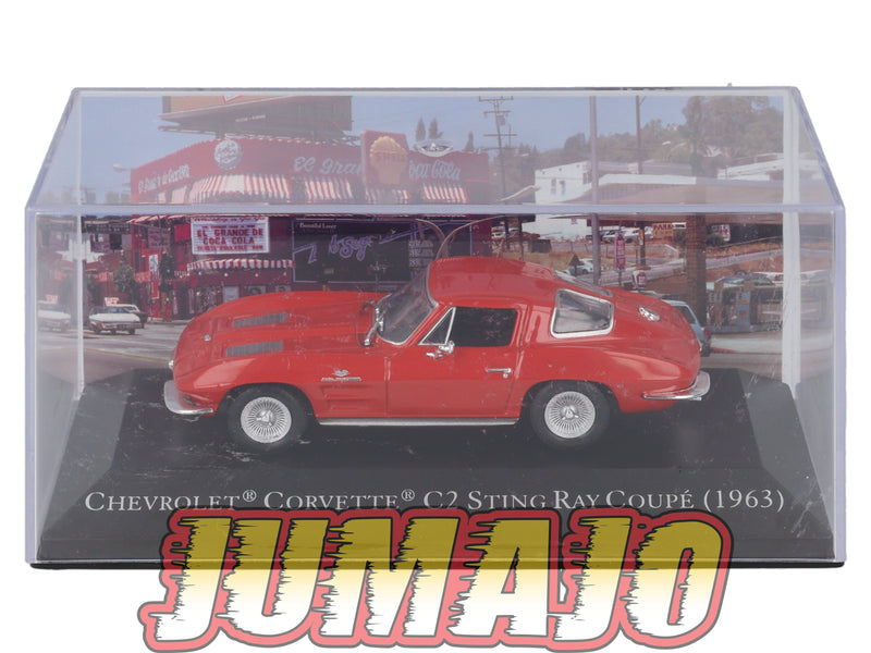AC4 Voiture 1/43 IXO altaya Voitures américaines : CHEVROLET Corvette C2 Sting Ray Coupé 1963