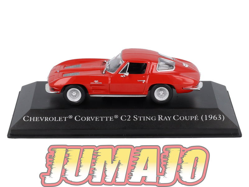 AC4 Voiture 1/43 IXO altaya Voitures américaines : CHEVROLET Corvette C2 Sting Ray Coupé 1963