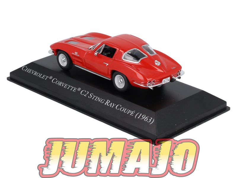 AC4 Voiture 1/43 IXO altaya Voitures américaines : CHEVROLET Corvette C2 Sting Ray Coupé 1963