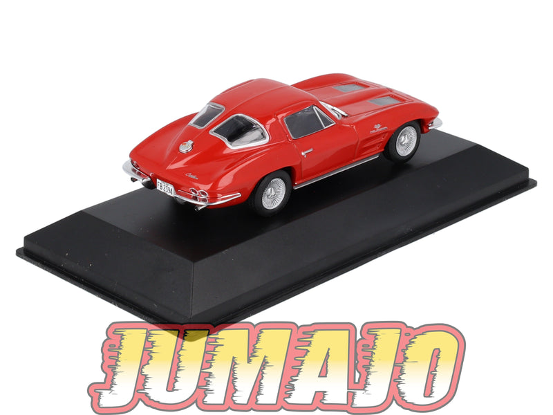 AC4 Voiture 1/43 IXO altaya Voitures américaines : CHEVROLET Corvette C2 Sting Ray Coupé 1963