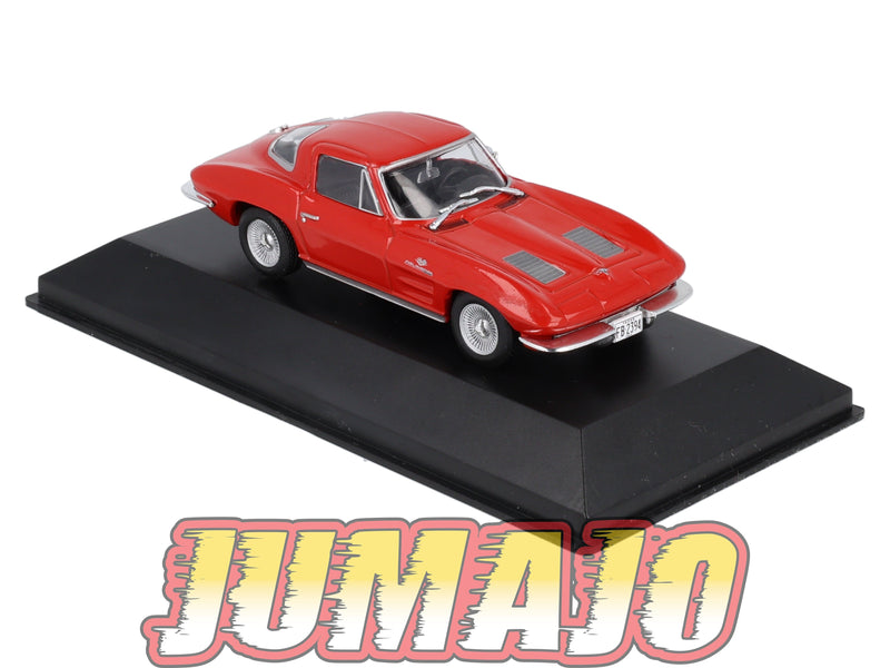 AC4 Voiture 1/43 IXO altaya Voitures américaines : CHEVROLET Corvette C2 Sting Ray Coupé 1963
