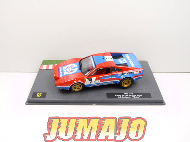 CF5 voiture 1/43 HACHETTE IXO FERRARI sport : 308 GTB Rallye Monte Carlo 1982 Andruet