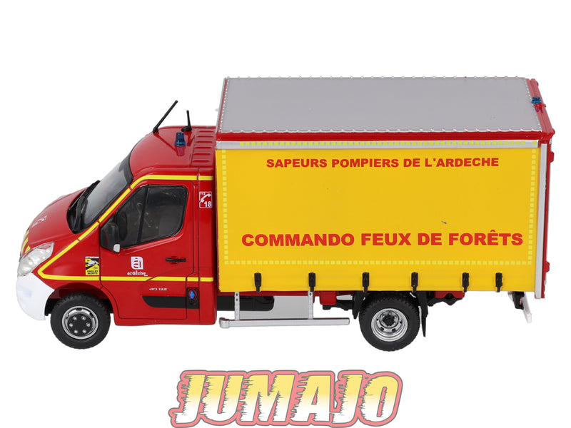 CPL26 Véhicules Légers Sapeurs Pompiers 1/43 Hachette RENAULT Master VCFF Ardeche