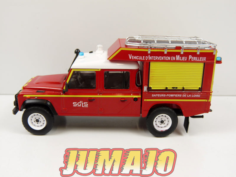 CPL3 Véhicules Légers Sapeurs Pompiers 1/43 Hachette IXO Land Rover VIMP SP Roanne