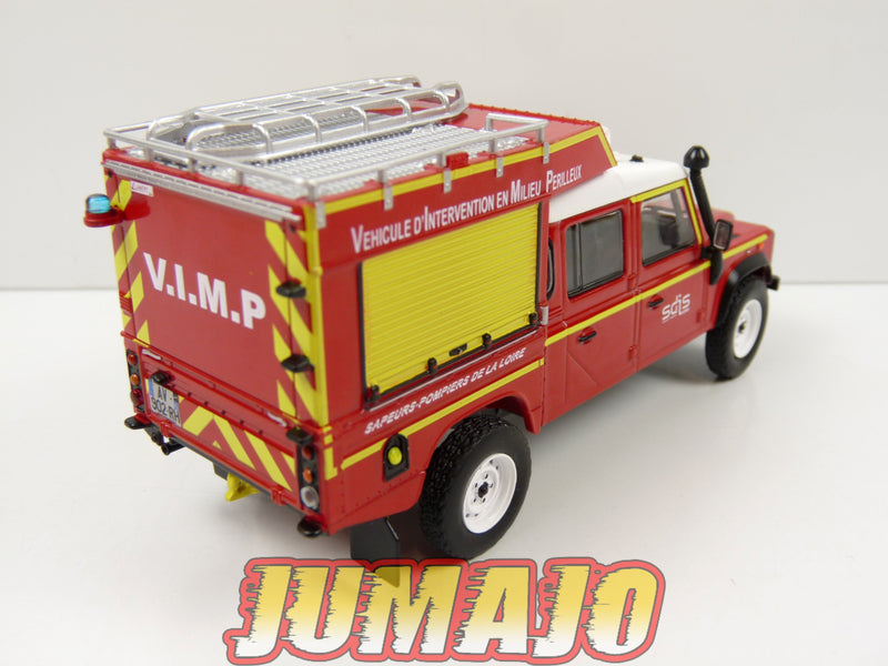 CPL3 Véhicules Légers Sapeurs Pompiers 1/43 Hachette IXO Land Rover VIMP SP Roanne