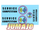 DEC12 Décalcomanie rallye 2 x 4,5cm + 1 x 2,5cm Renault service compétition