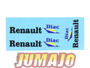 DEC2 Décalcomanie rallye 2 x 4,5cm + 1 x 2,5cm Renault diac