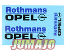 DEC9 Décalcomanie rallye 2 x 4,5cm + 1 x 2,5cm Rothmans Opel