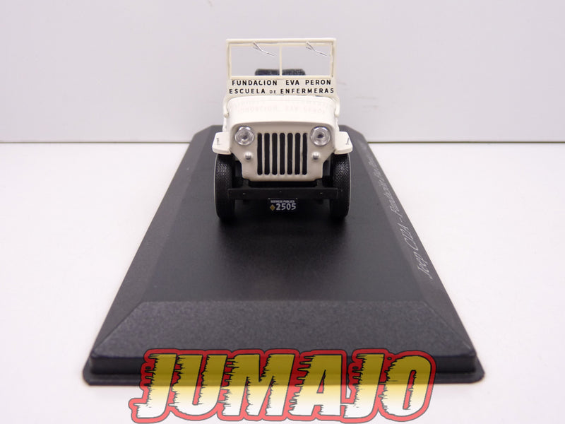 SER37 Voiture 1/43 SALVAT Vehiculos Servicios :  JEEP CJ2A Willys - Fundacion Eva Peron (1948)