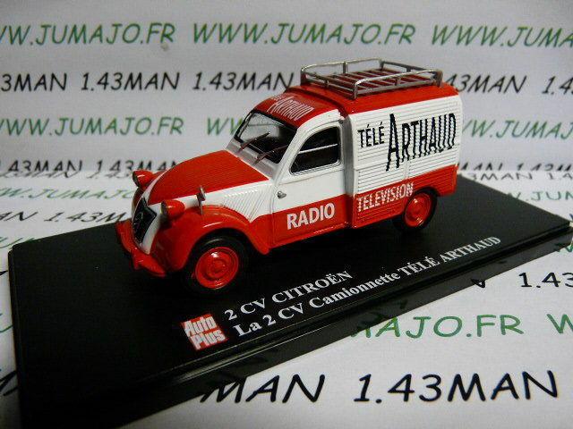 2CVAP59 voiture 1/43 ELIGOR Autoplus CITROËN 2CV n°38 camionnette Télé ARTHAUD