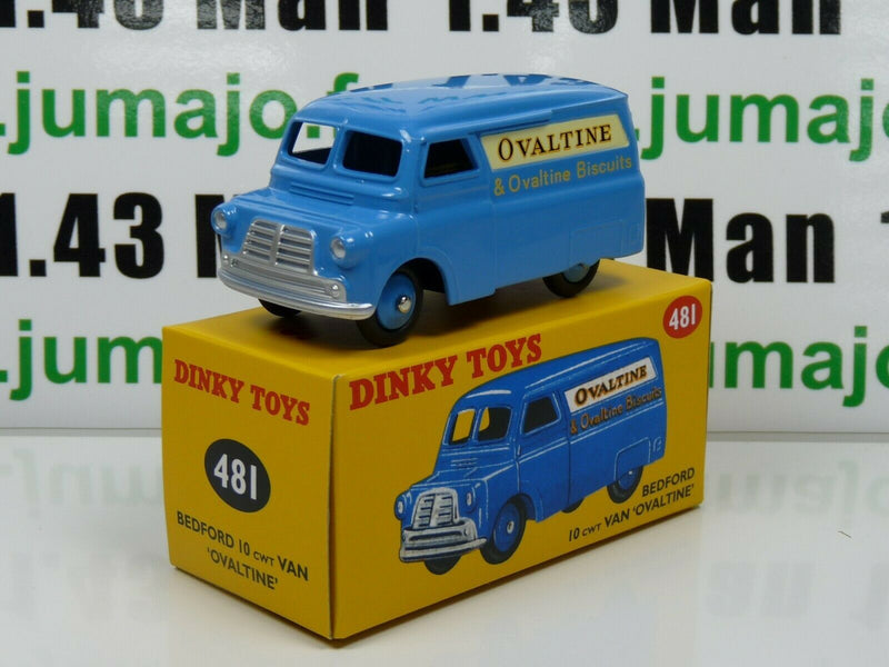 DT27 Voiture réédition DINKY TOYS atlas: 481 Bedford 10 Van Fourgon Ovaltine UK