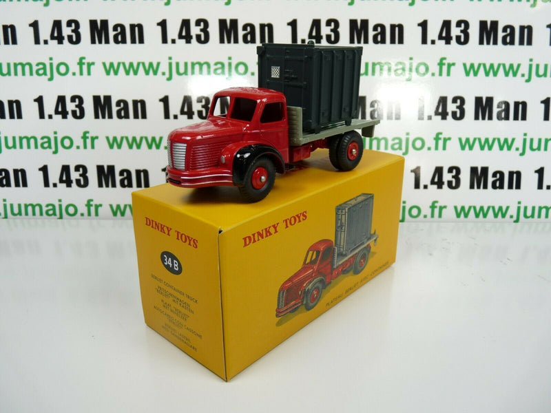 DT84 Voiture réédition DINKY TOYS atlas : 34B Plateau Berliet Container