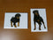 lot 2 Magnets / aimants 7,8 cm X 5,3 cm CHIENS CHIOTS : ROTTWEILER 19/20