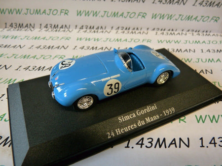 GOR19 Voiture saga GORDINI atlas ELIGOR : Simca GORDINI 24 H du Mans 1939 #39