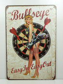 PA31 PLAQUES TOLEE vintage 20 X 30 cm : Pin'up Bullseye