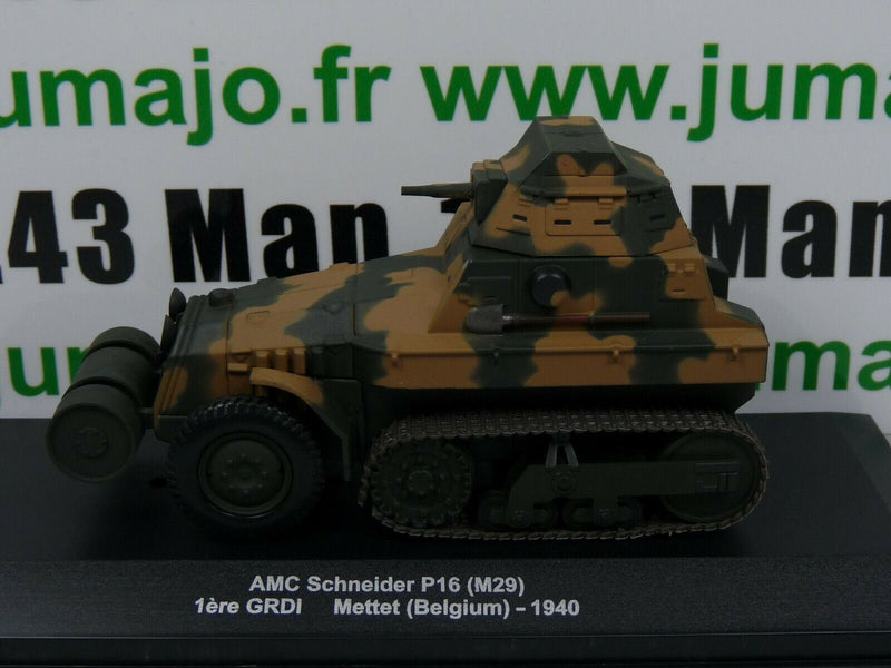 WW9N Eaglemoss 1/43 Blindés WW2 : AMC Schneider P16 (M29) Citroën Belgique 1940