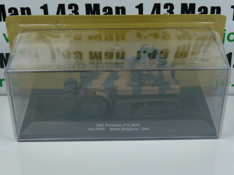 WW9N Eaglemoss 1/43 Blindés WW2 : AMC Schneider P16 (M29) Citroën Belgique 1940
