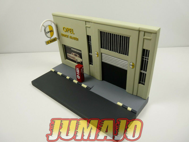 DIO5 Diorama 1/43 Garage Opel resine 21 cm sur 11 cm de haut