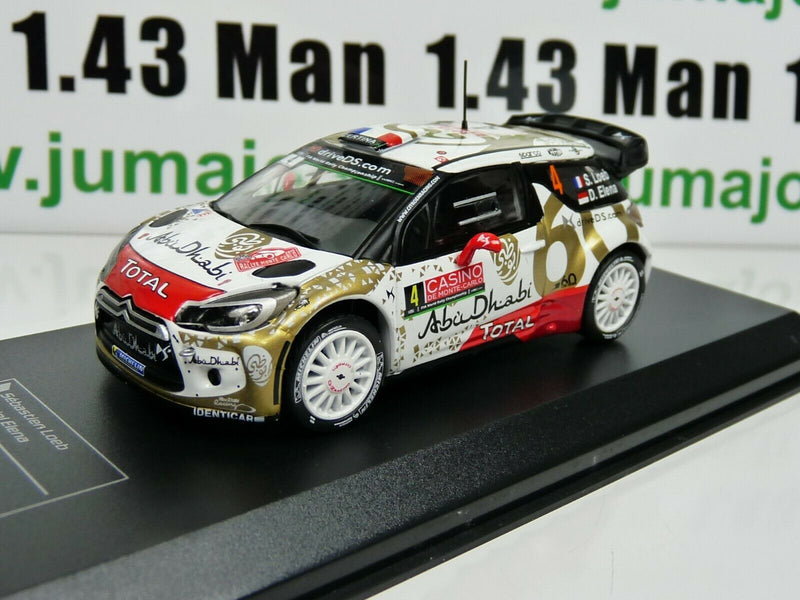 RD6 voiture 1/43 IXO Direkt Rallye : CITROËN DS3 WRC Monte Carlo 2015 S.Loeb