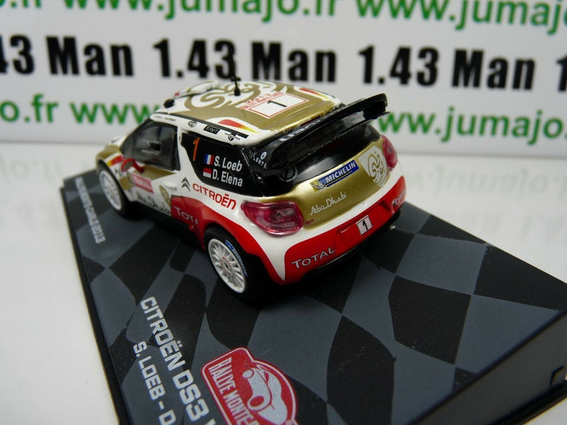 RMIT2 1/43 IXO Rallye Monte Carlo : CITROËN DS3 WRC winner 2013 S LOEB