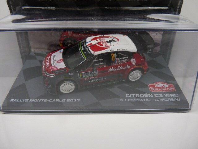 RMIT8 1/43 IXO Rallye Monte Carlo : CITROËNC3 WRC 2017 S. Lefebvre / G. Moreau