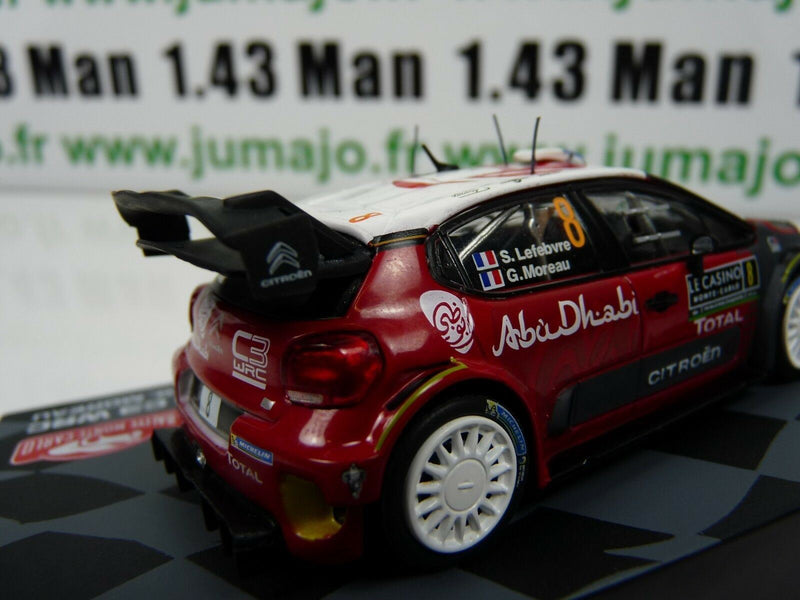 RMIT8 1/43 IXO Rallye Monte Carlo : CITROËNC3 WRC 2017 S. Lefebvre / G. Moreau