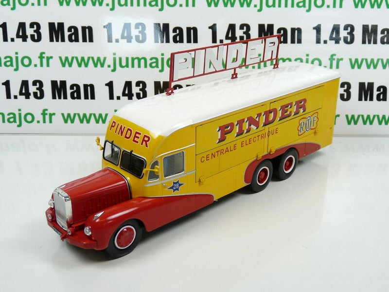 PIN1 1/43 IXO CIRQUE PINDER : Camion BERNARD 28 centrale electrique 1951