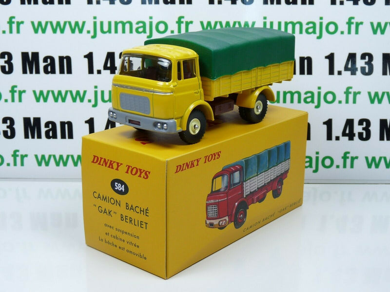 DT74 Voiture 1/43 réédition DINKY TOYS atlas : 584 camion Berliet GAK bâché