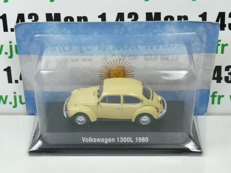 ARG28 Voiture 1/43 SALVAT Autos Inolvidables : VOLKSWAGEN 1300L BEETLE 1980