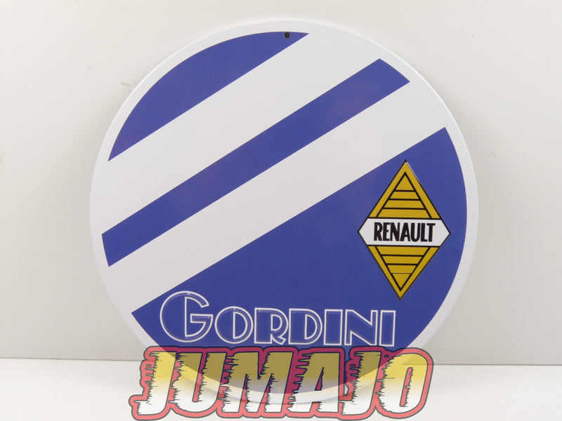 PB227 PLAQUES PUBLICITAIRE tôlée age d'or de l'Automobile Rond 20cm Renault Gordini