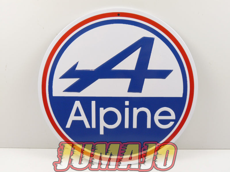 PB229 PLAQUES PUBLICITAIRE tôlée age d'or de l'Automobile Rond 20cm Alpine