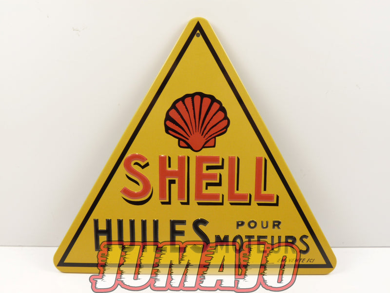 PB230 PLAQUES PUBLICITAIRE tôlée age d'or de l'Automobile Triangle 20cm Shell huiles