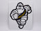 STK29 Sticker Autocollant : logo Michelin largeur environ 10.5 cm hauteur environ 13.1 cm