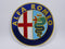 STK4 Sticker Autocollant : logo Alfa Romeo rond Diamètre environ 10.3 cm