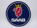 STK6 Sticker Autocollant : logo Saab rond Diamètre environ 10.2 cm