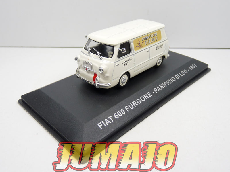 VCE37 1/43 IXO Commerciale Epoque : FIAT 600 Furgone - Panificio Di Leo 1961